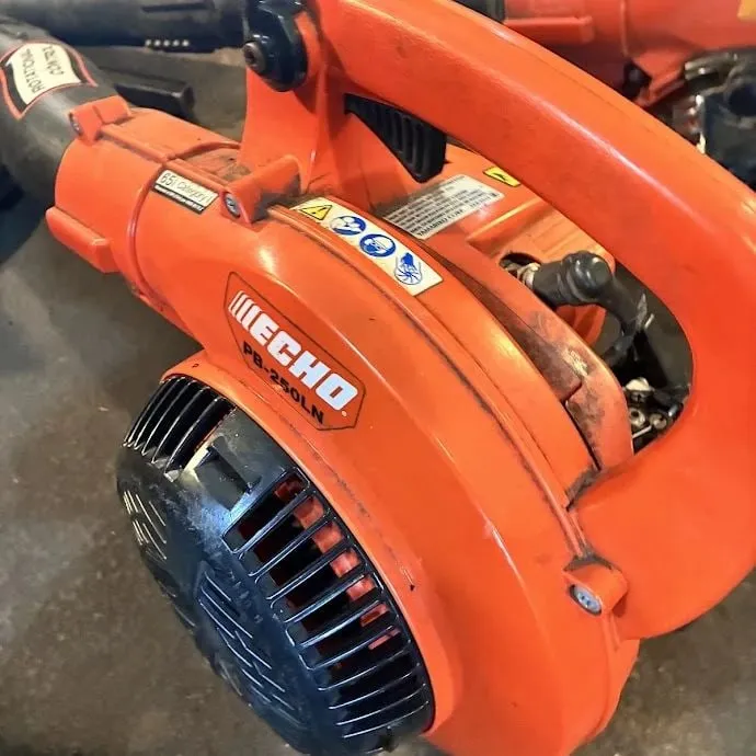 Echo handheld leaf blower in for service