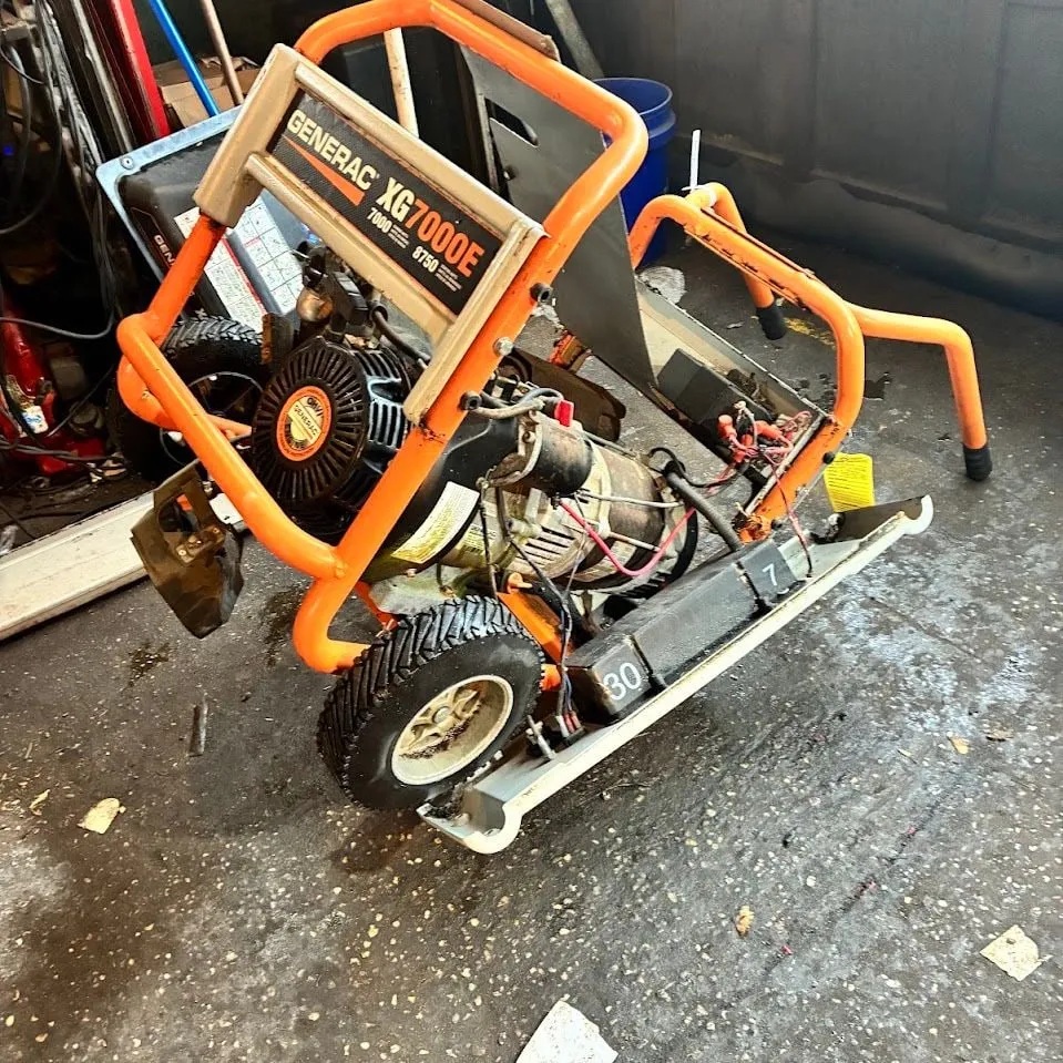 Generac XG7000E portable generator in for service